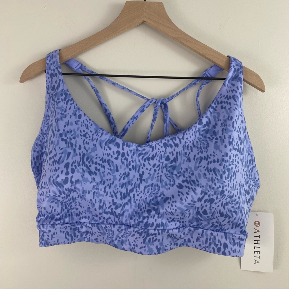 Athleta Blue Solace Printed D-DD Bra